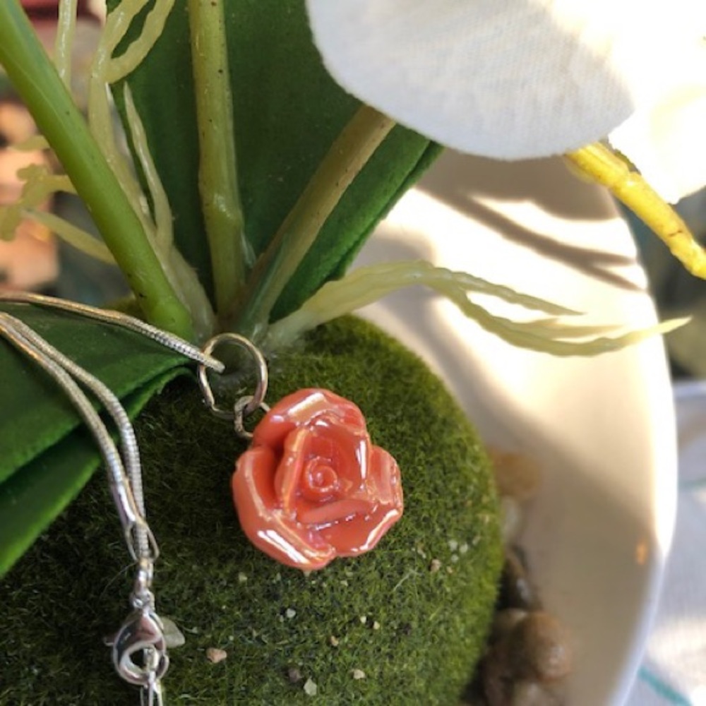 NEW&HANDMADE 925 NL with ceramic rose